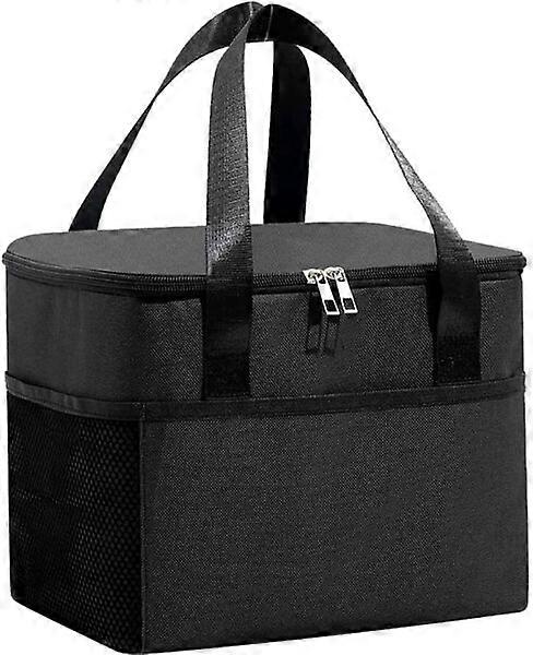 Insulated bag, ED56, zipper opening with mesh bag on the side