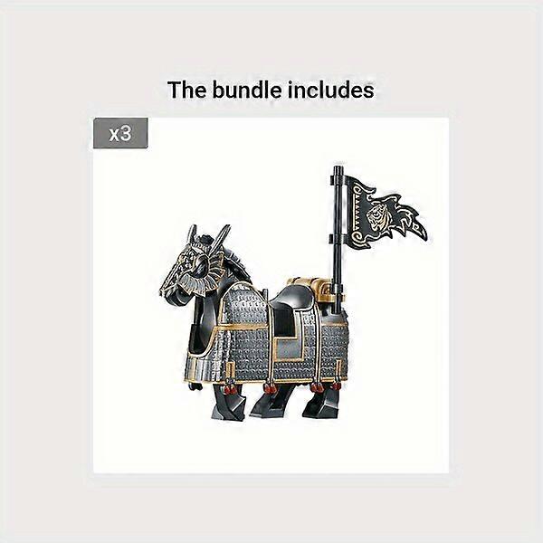 Ancient knight statue accessory set, containing diverse elements, inspiring creative imagination