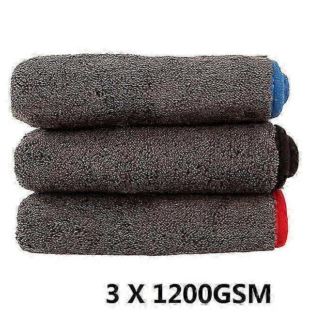Car Cleaning Cloths Upgraded 1200gsm Ultra-Thick Car Drying Towel M...