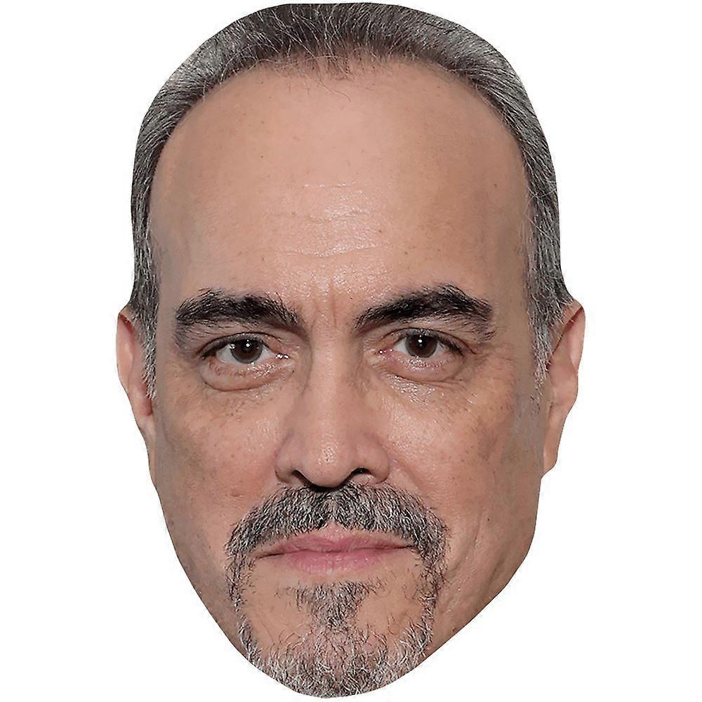 David Zayas (Goatee) Celebrity Mask, Flat Card Face