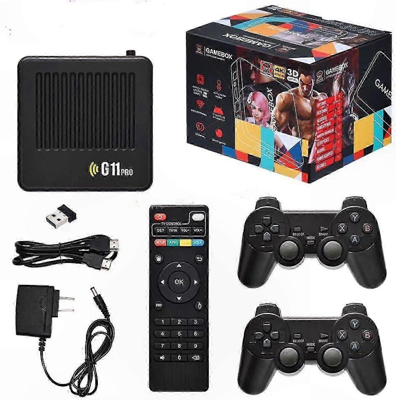 4K HD TV Game Stick with 40,000+ Retro Games Portable Console Wireless Controller Support