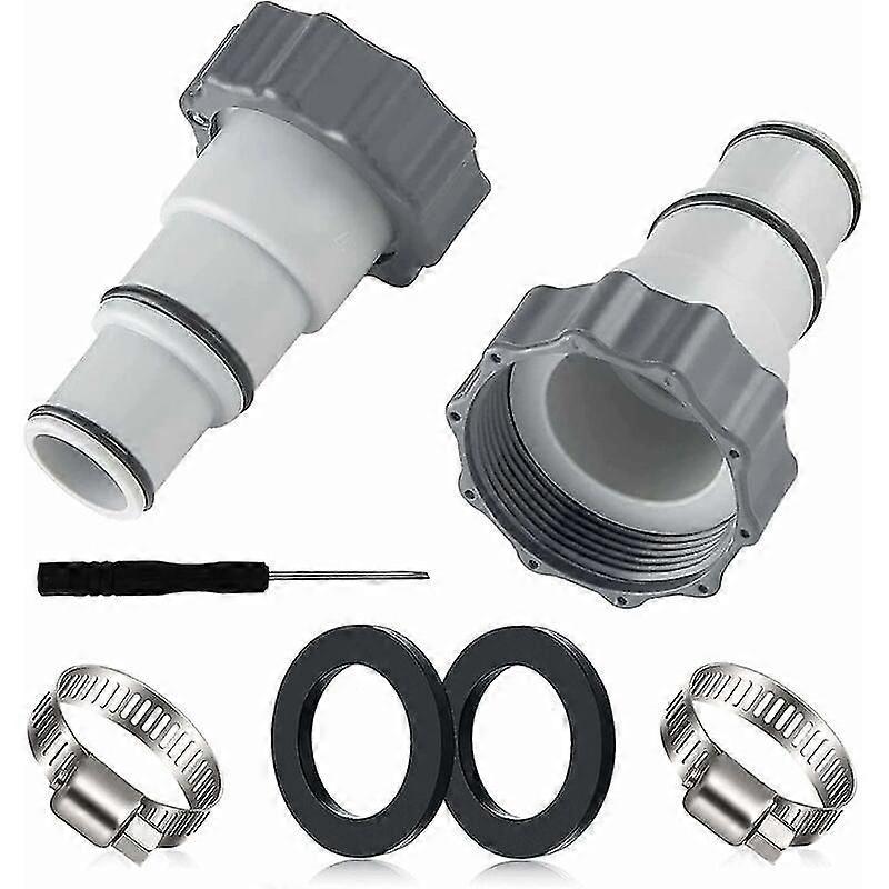 Pool Hose Adapter A, 2 Replacement Pool Adapters, Hose Adapter for Intex Pump, Fitting for 32mm and 38mm Pool Hose