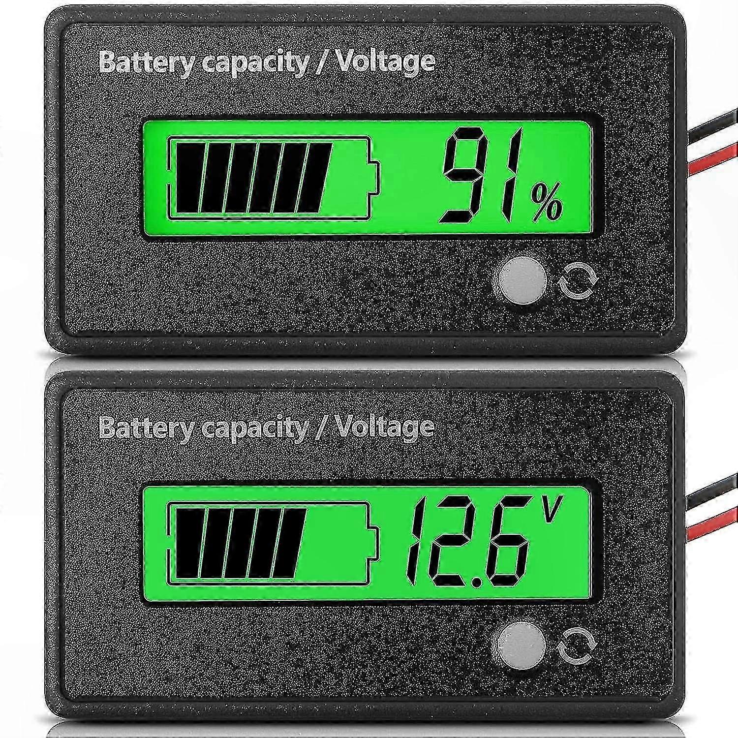 Battery Capacity Monitor with Alarm for 12V-72V Lead-Acid Systems Voltage Tester