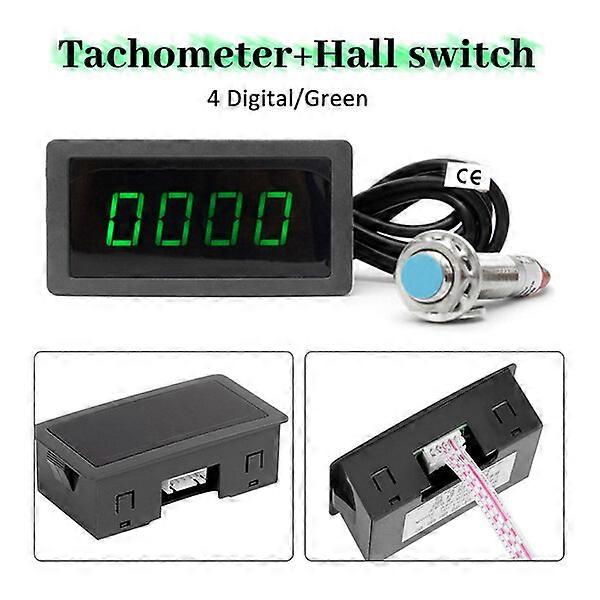 Green LED tachometer, refreshed 3 times per second, with good stability