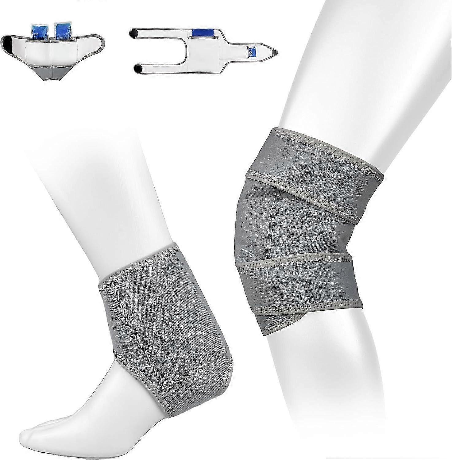 2025 Latest Model 2 Pc Castor Oil Compress Wrap Kit Organic Cotton Pack Wrap for Knee and