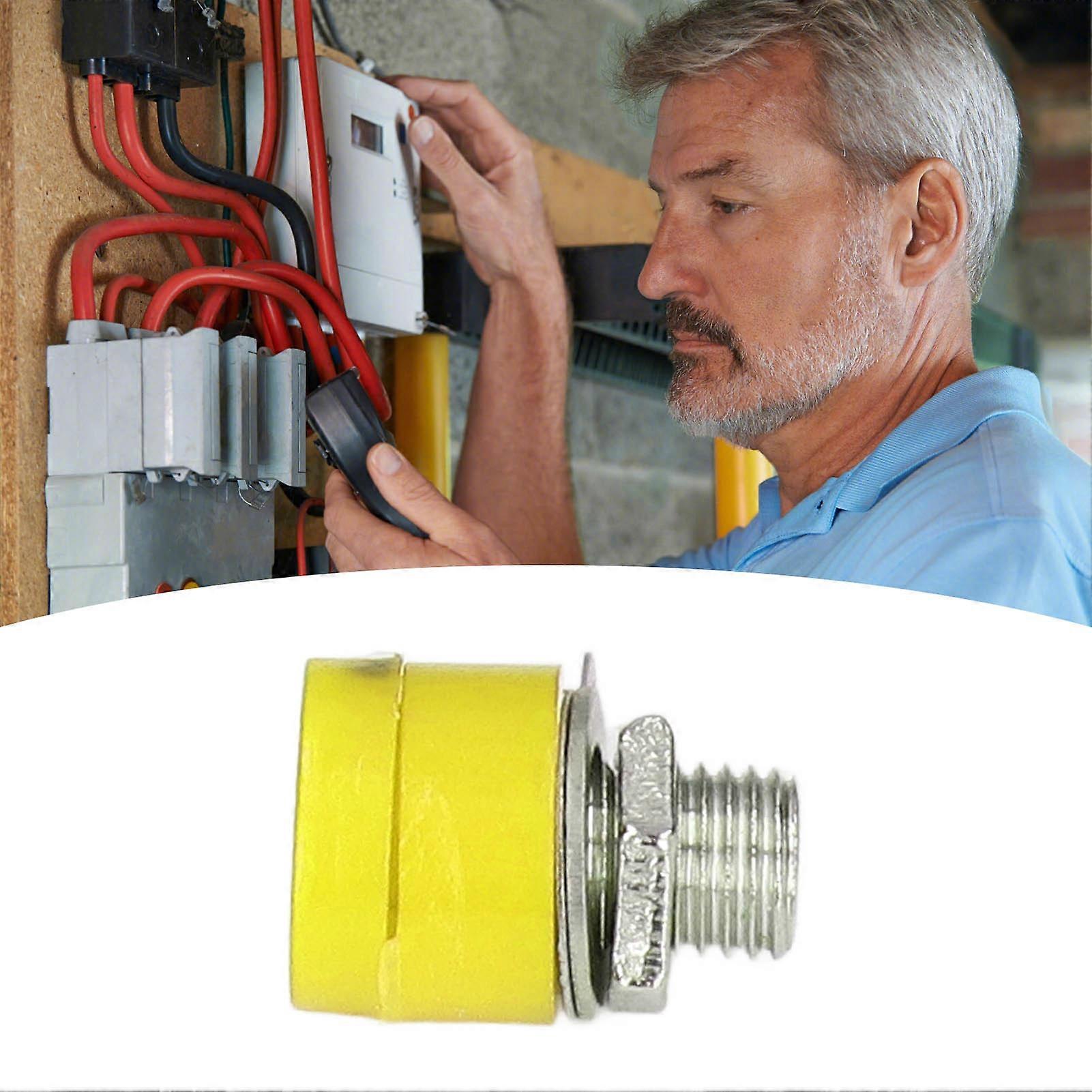 100Pcs 4mm Yellow Banana Plug Socket Binding Post Terminals