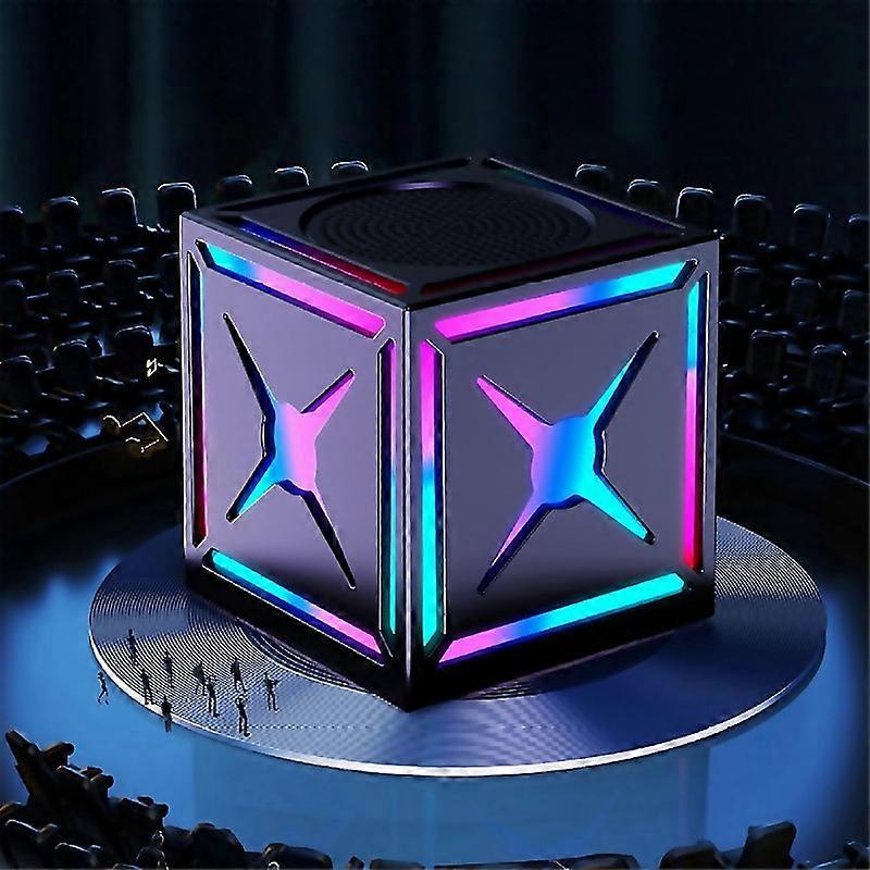 For Wireless Mini Outdoor Speaker With Rgb Colorful Light Woofer Stereo Portable Subwoofer Atmospher