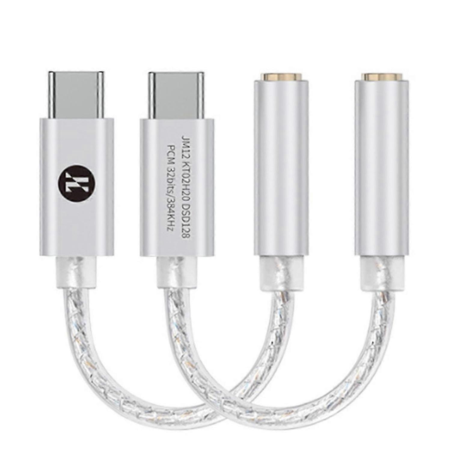 JM12 Digital Audio Decoding Adapter Headphone Amplifier Small Tail KT02H20 TYPEC to 3.5mm