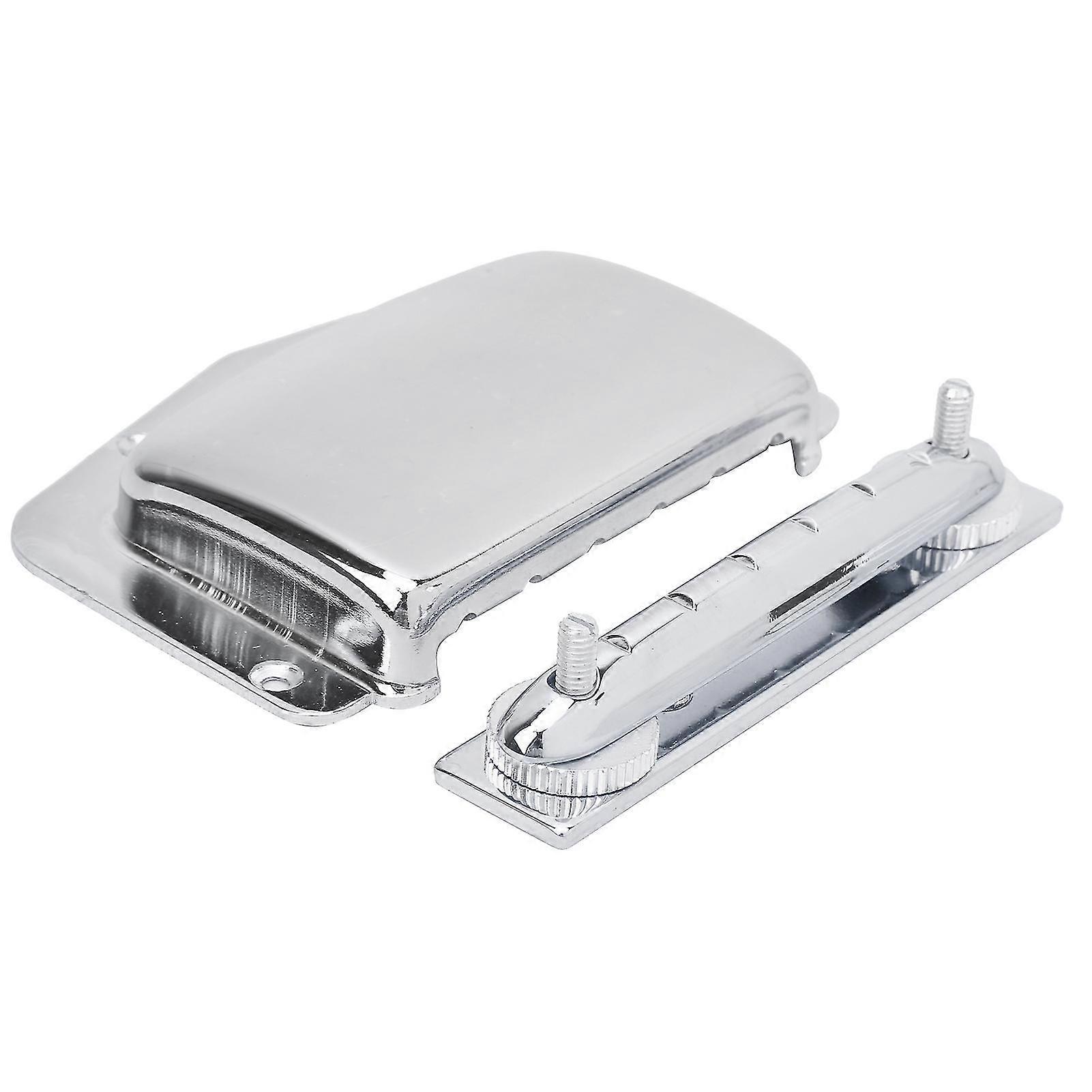 Adjustable Fixed Bridge Tailpiece Metal for Electric Guitar with Protective Cover ShellSilver 2025