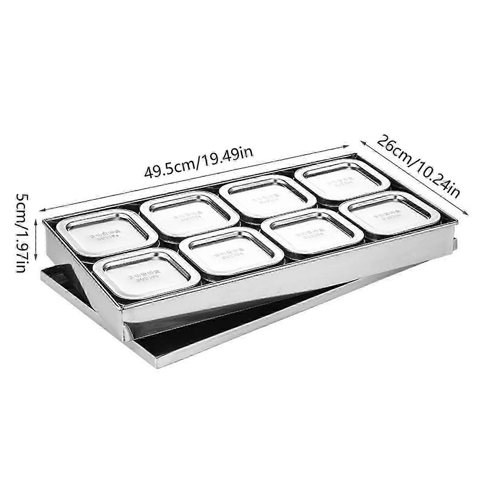 Multipurpose Spices Holder with Compartments Unique Steel Condiment Keeper Divisions for Easy Spices Management