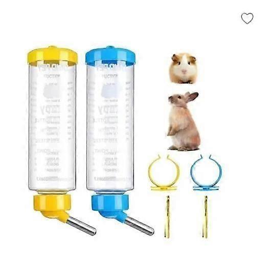 2 Rabbit Feeding Bottles, Guinea Pig Feeding Bottles, Dwarf Rabbit Feeding Bottles for Cages, Rodent Feeding Bottles, Rabbit Drinking Bowls, Rabbit Wa