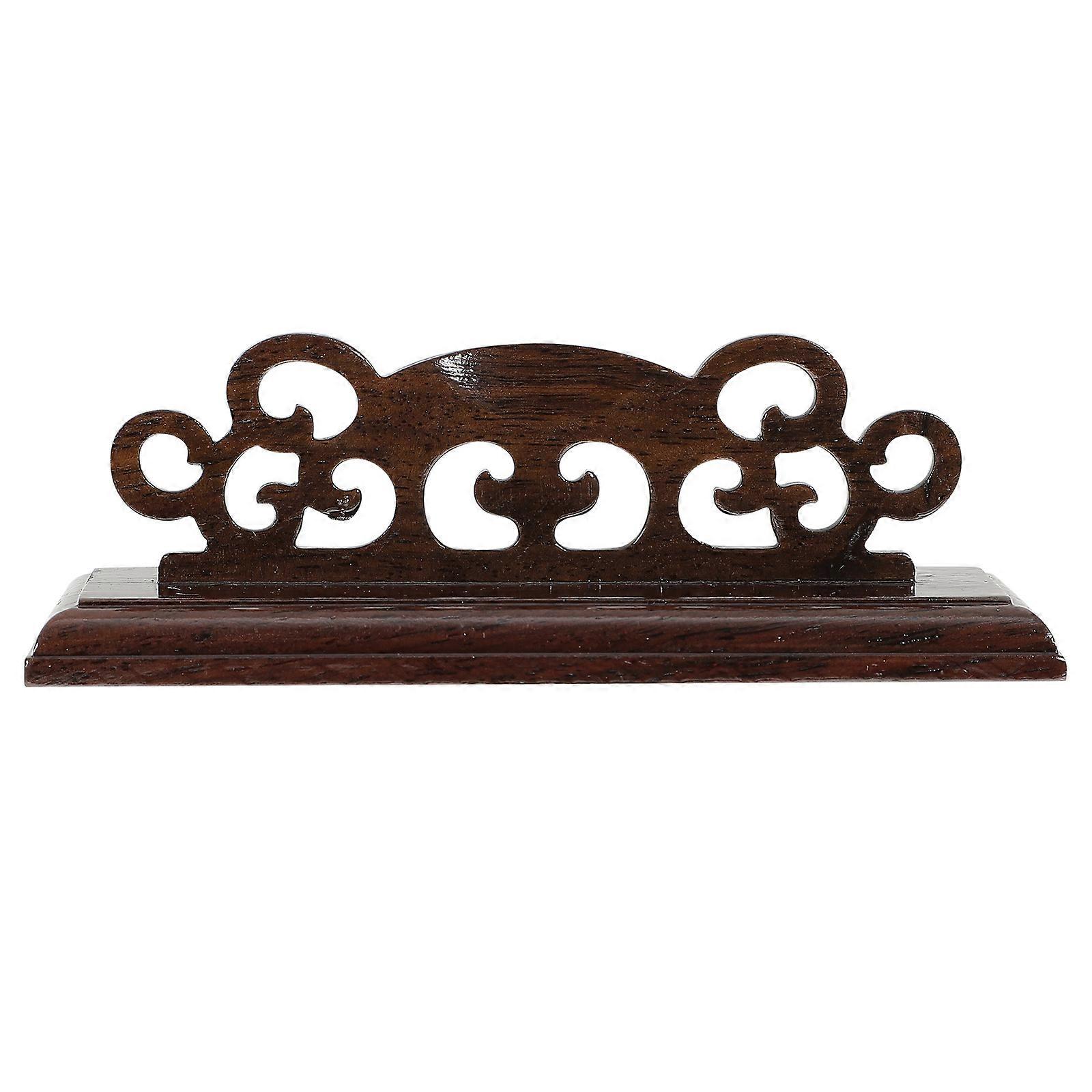 Wooden Fan Bracket Folding Fan Display Rack for 5Pcs Traditional Storage