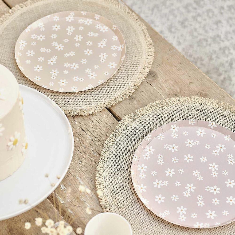 Gänseblümchen-Blumenteller x 8