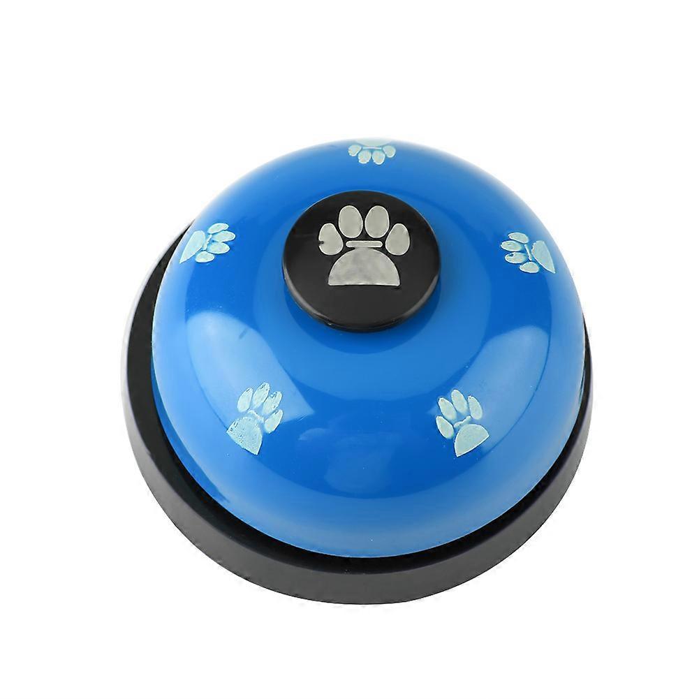 Clochette en fer robuste et durable pour animal de compagnie, jouet interactif pour chien et chat (bleu)