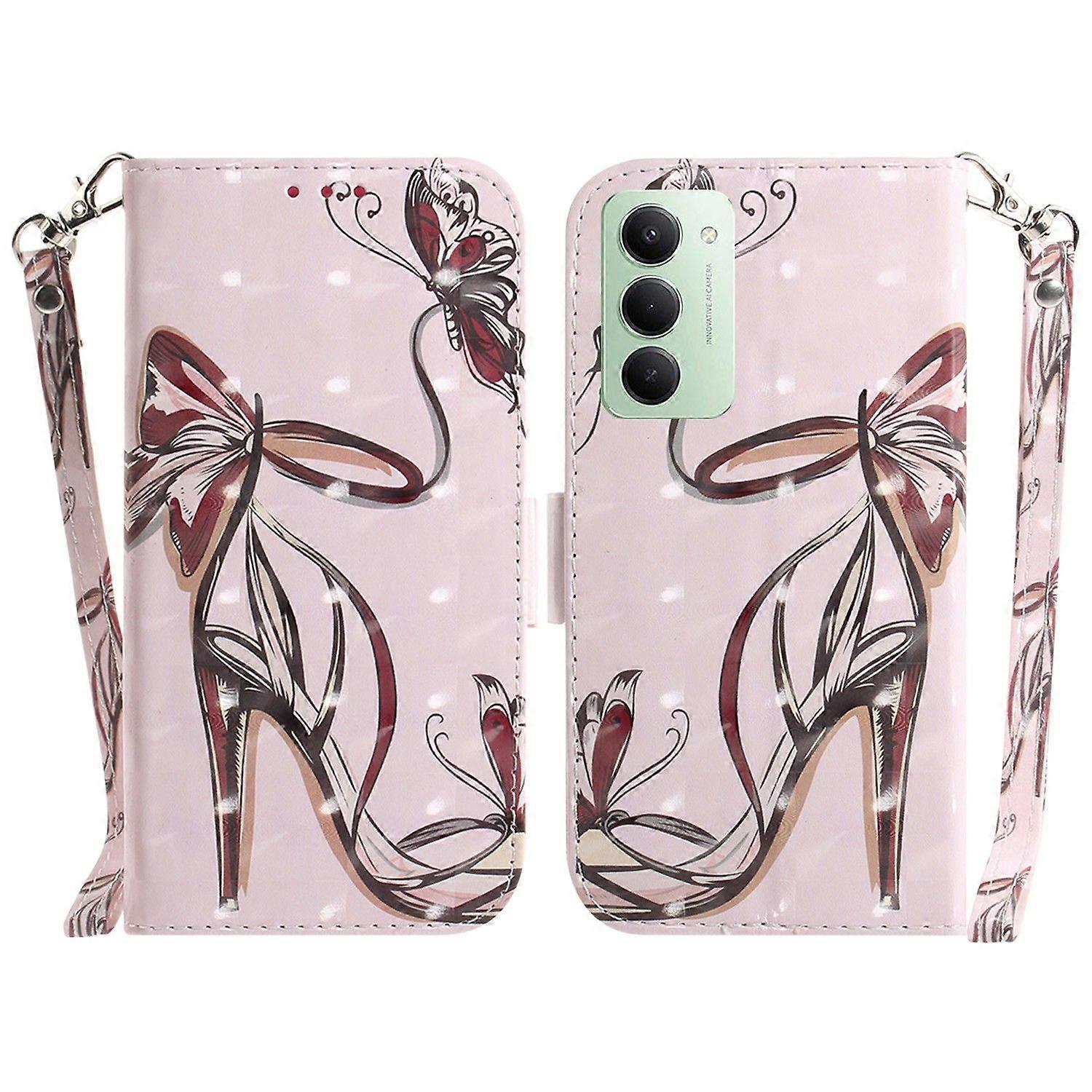 For Xiaomi Redmi 15/ Redmi 15 5G Case Pattern Printing Leather Wallet Phone Cover with Wrist Strap