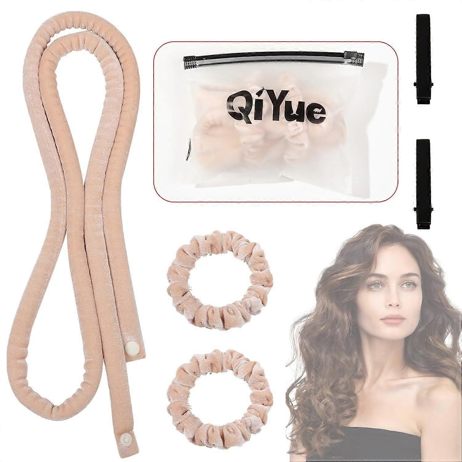 Heatless Curls Band, Heat-Free Curlers, Heatable Small Curling Rods Headband, For All Hair Types, Textures, Shoulder Length or Longer Hair