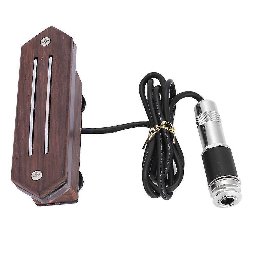 Rosewood Adjustable Timbre Dual Rail Pickup for Folk Guitar Musical Instrument Accessory