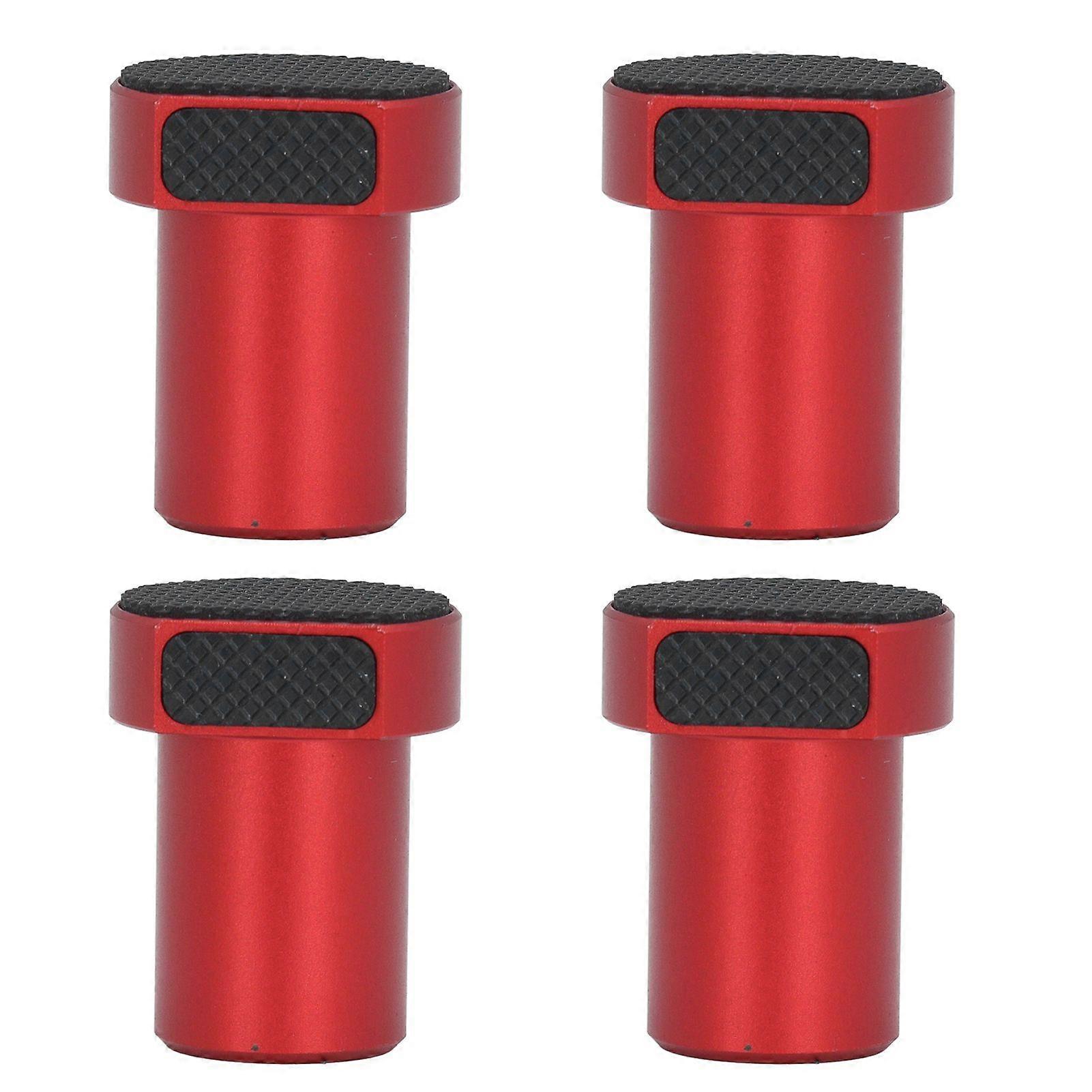 4PCS 20mm Bench Dogs with Non Slip Pad Aluminum Alloy Table Stop Woodworking Bench Hole Limit Block Red