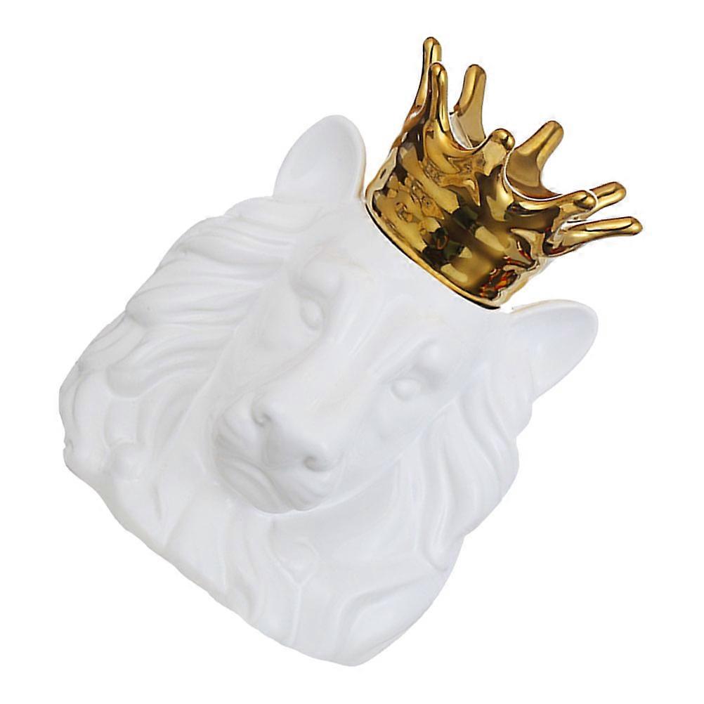 Ceramic Animal Ornament 1Pcs White Stylish Storage Solution for Decor