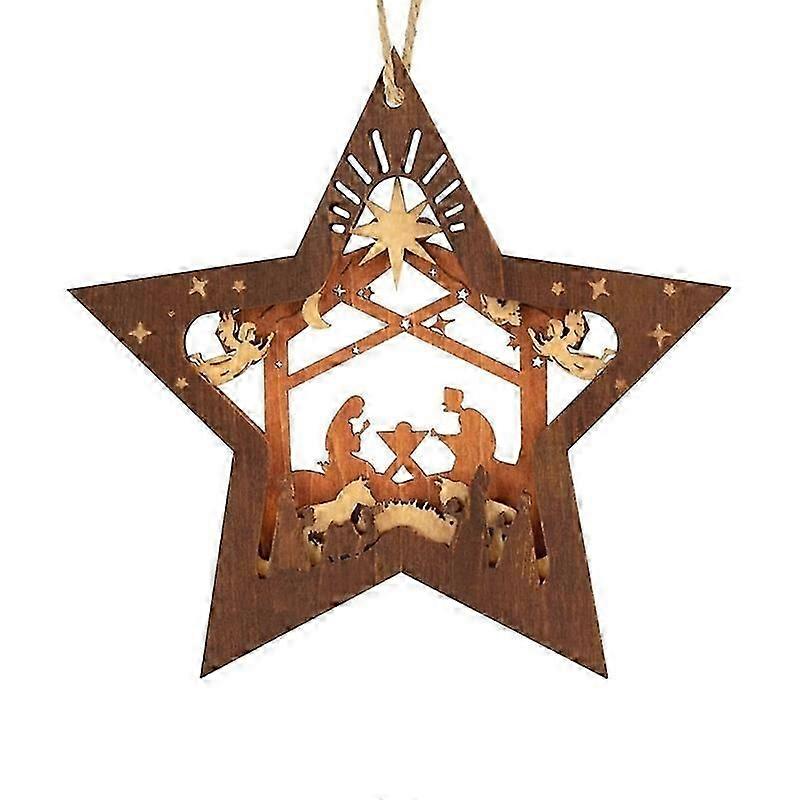 Festive Christmas Star Decor for Holiday Christmas Tree Hanging Pendant