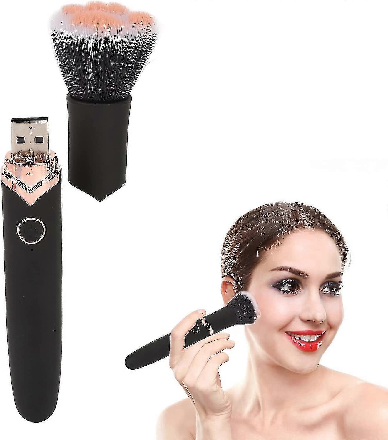 Electric Makeup Brush 10 Speed Vibration Cat Paw Usb Charge Face Brush For Foundation, Concealer Or Blush