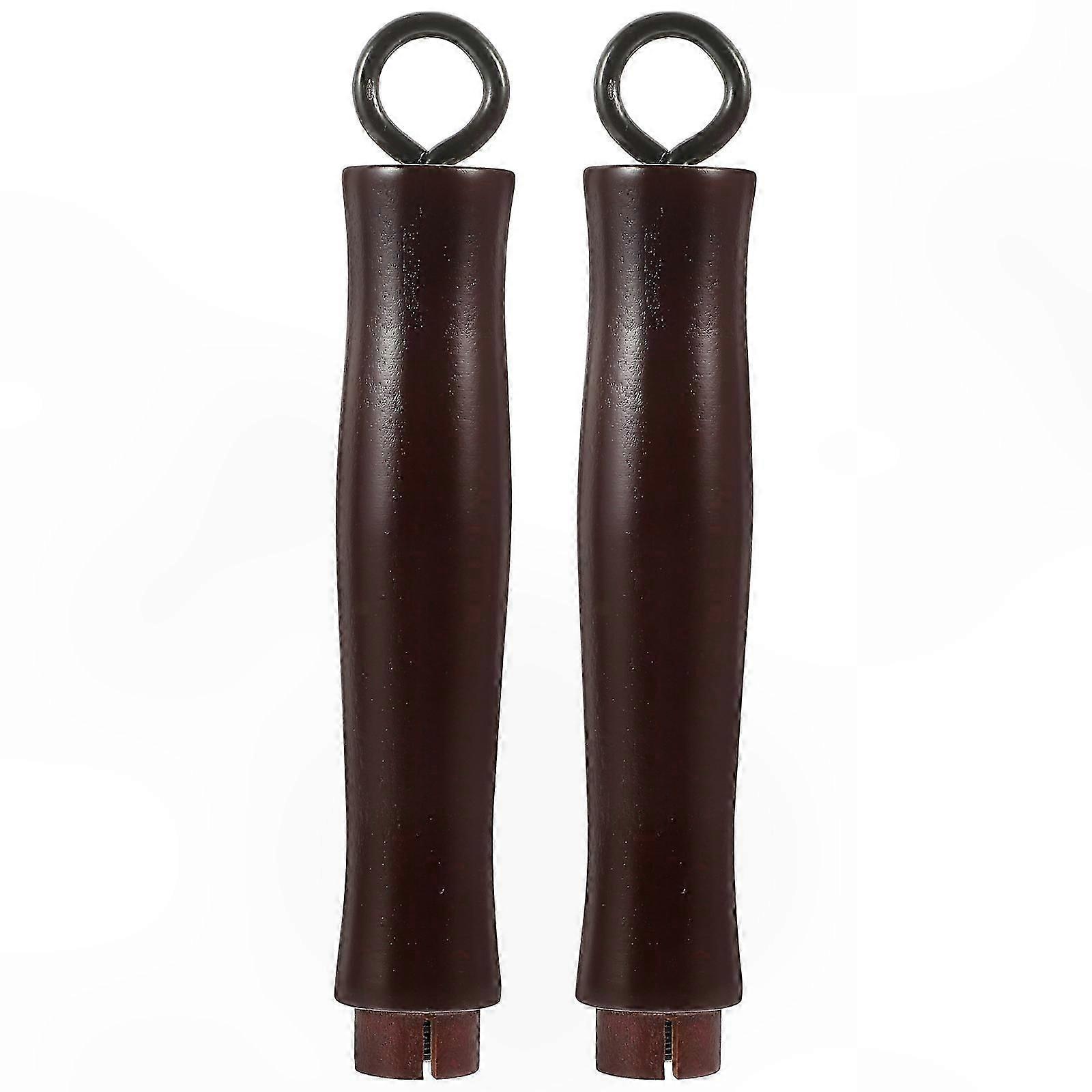 Universal Detachable Long Wooden Pot Handle with Iron Component for Kitchen Use Replacement Part
