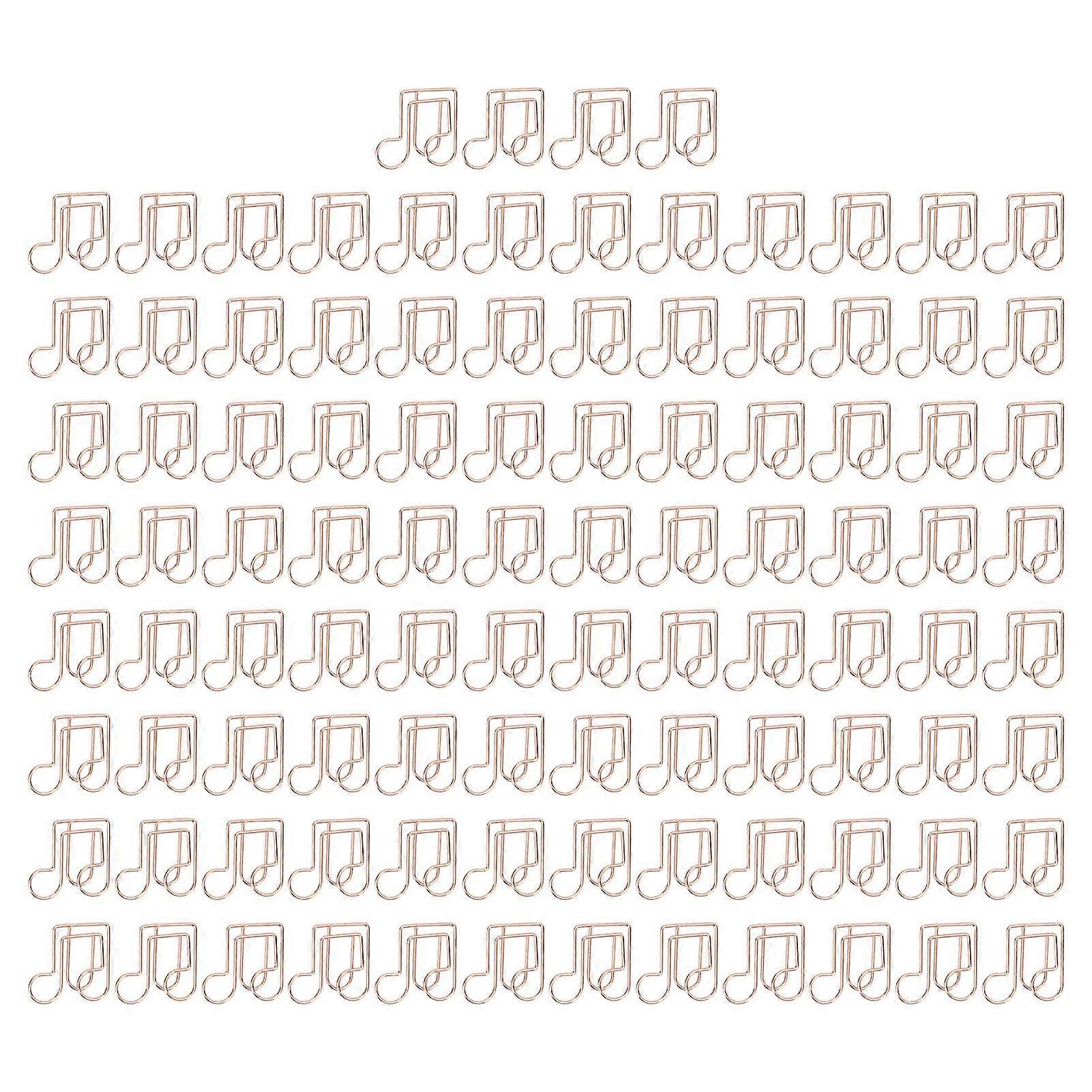 100pcs Paper Clips Multipurpose Innovative Cute Shape Rustproof Electroplating Metal Paperclips for Document Classification