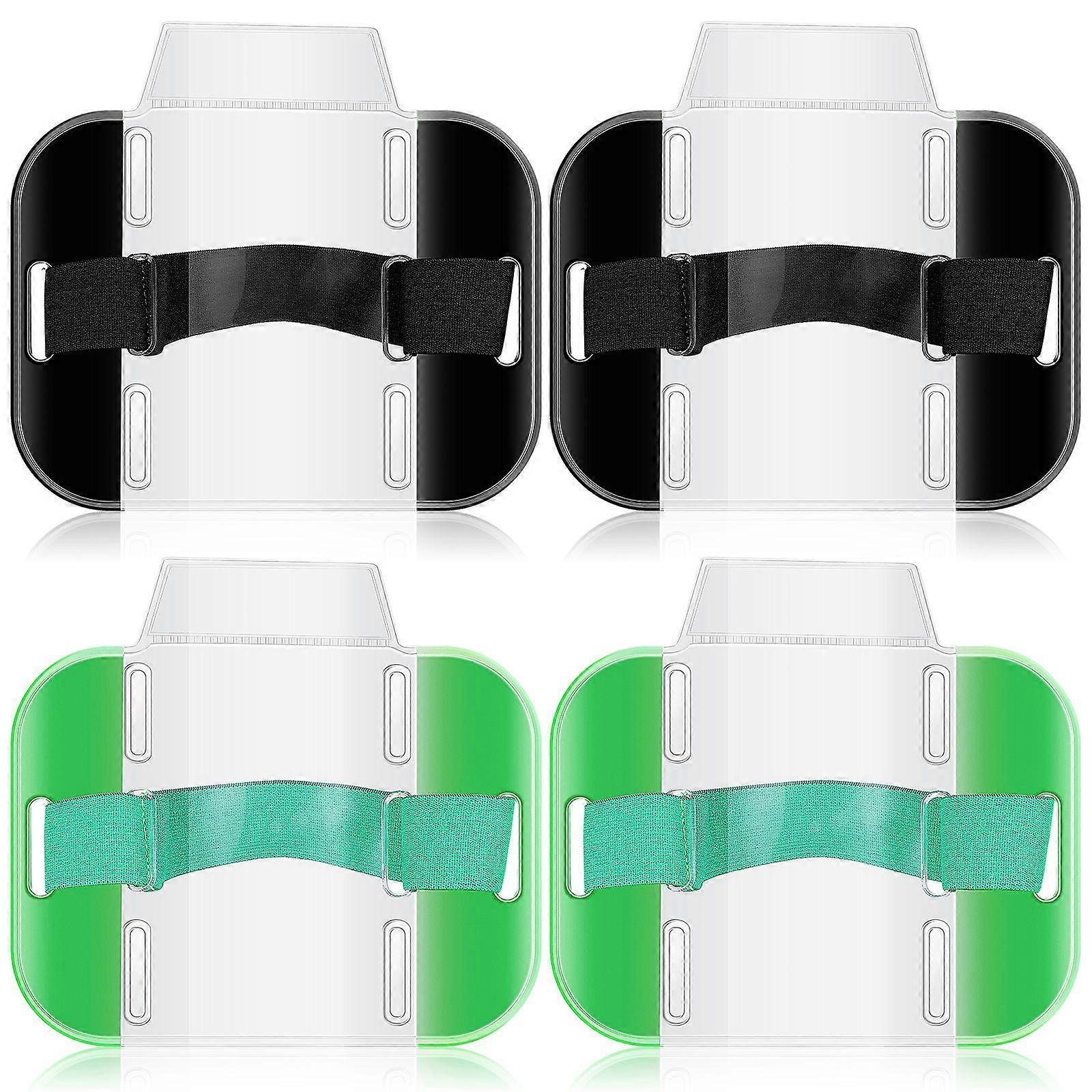 4 Pcs Arm Badge Holders ID Card Armbands License Badge Holders with Adjustable Strap
