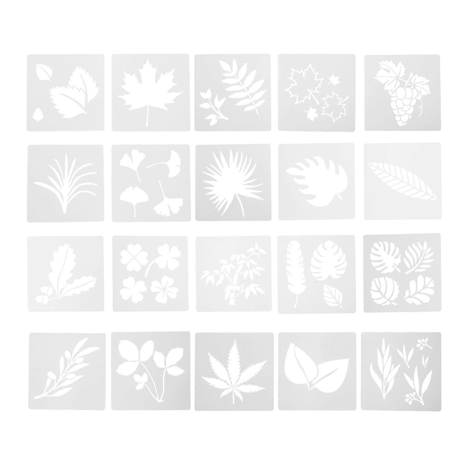 DIY Template Stencil for Plant Painting with 20 Sheets Art