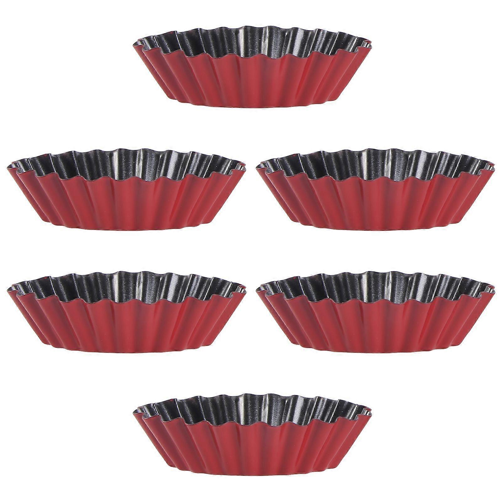 6pcs Antihaft-Eierkuchenform Cupcake Cookie Pudding Form Backwerkzeug