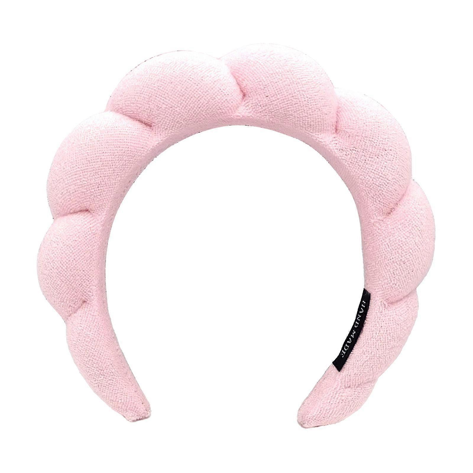 Sponge Headbands Spa Headband Makeup Headband for Washing Face Solid Sponge--Pink