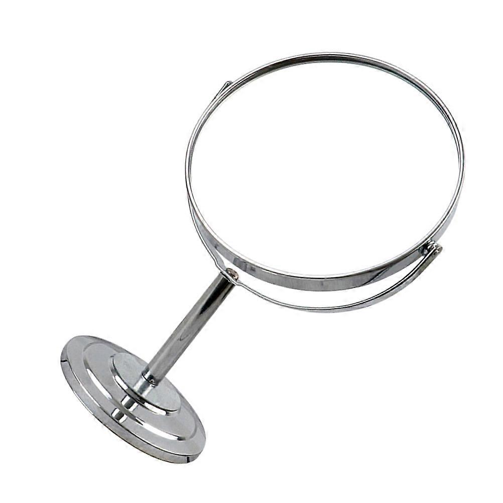 360 Degree Rotation Makeup Mirror 1Pc Square Dressing Mirror Suitable For Bathroom Featuring Silver Metal And Aluminum Material