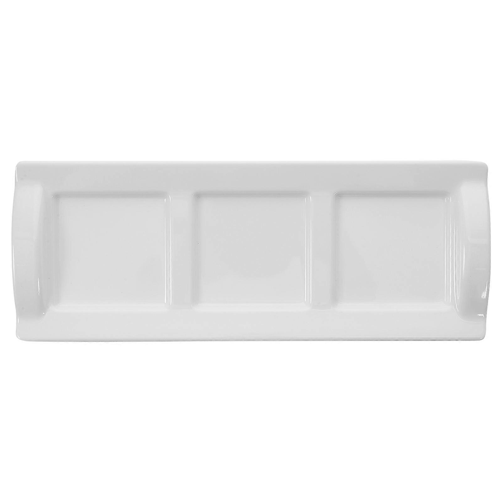 Multipurpose Sauce Dipping Plates Rectangular Shape For Restaurants And General Consumers 3Pcs Serving Snacks