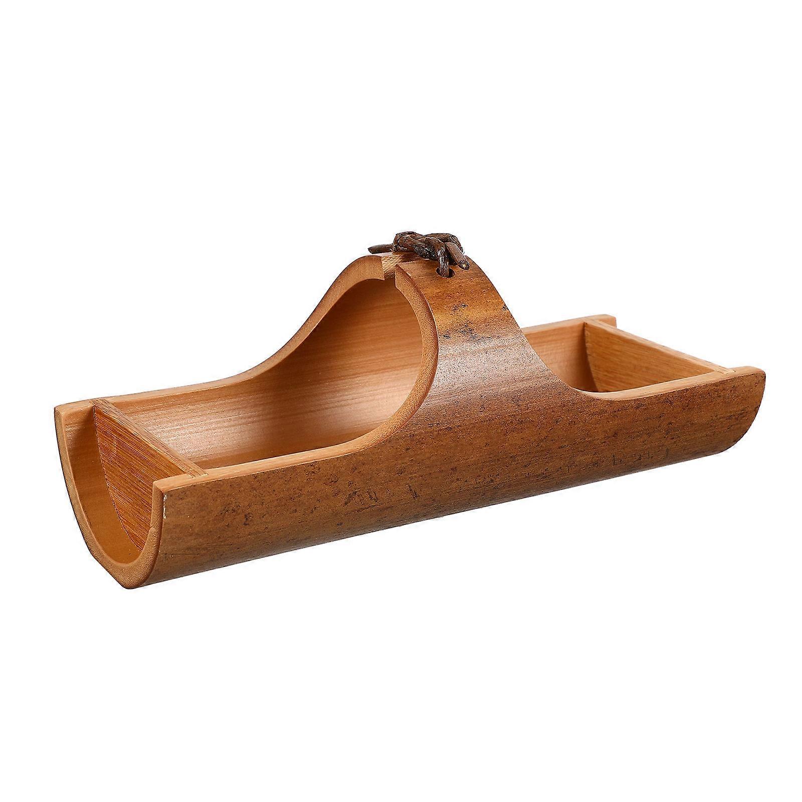 Chocolate Bamboo Tray for Refreshment with 1Pcs Practical Storage Tray