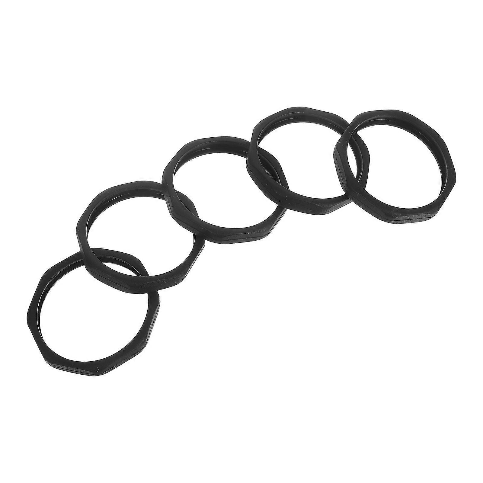 Black Microphone Protection Ring Anti Slip Feature Ideal For Mic Stands 5Set