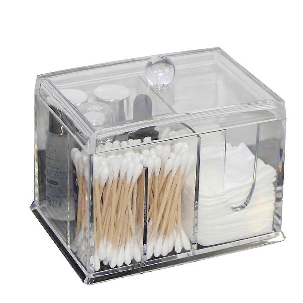 Cotton Swab Containers with Lids Cosmetics Storage Box for Swabs Holding 3Pcs