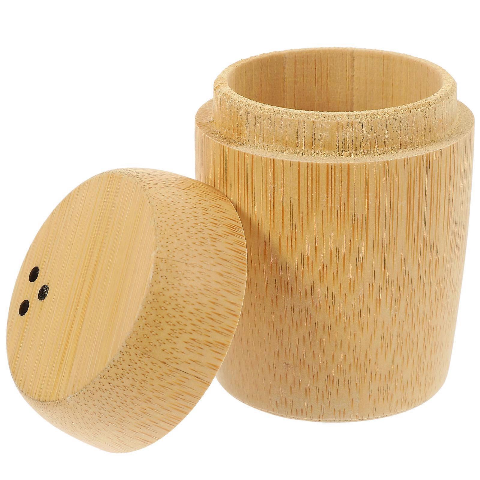 Desktop Bamboo Toothpick Holder for Storage Use with 5Pcs Toothpick Box