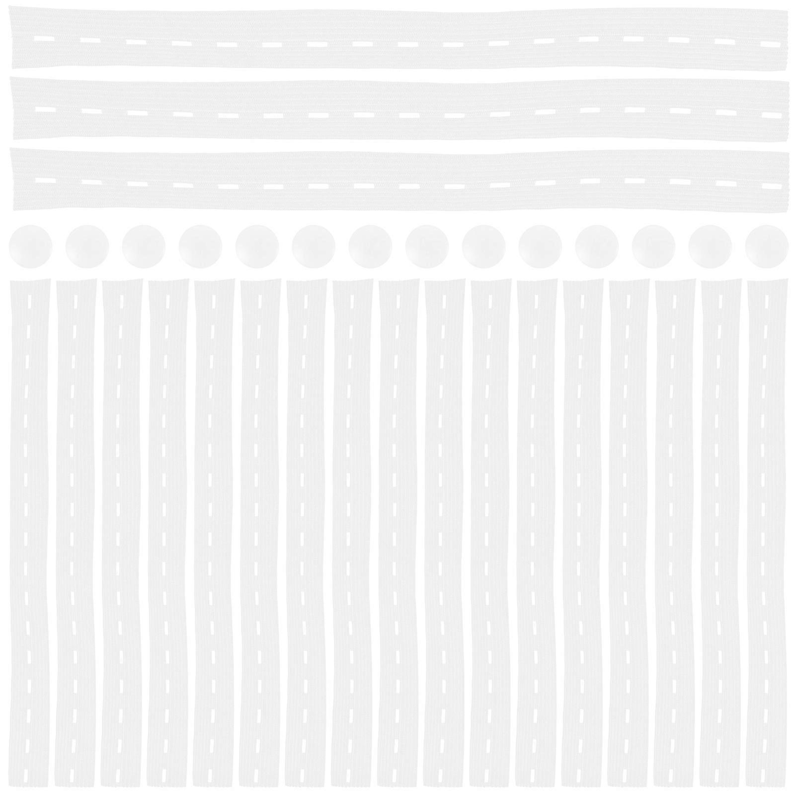250 Pcs Adjustable Length Elastic Band Clothes Storage Organizer For Drawer Organization White Nylon