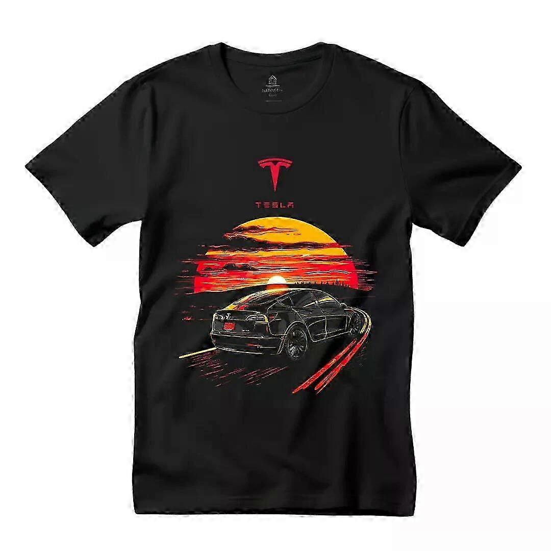 Městská elegance: Tričko Tesla Model X Rockinstone