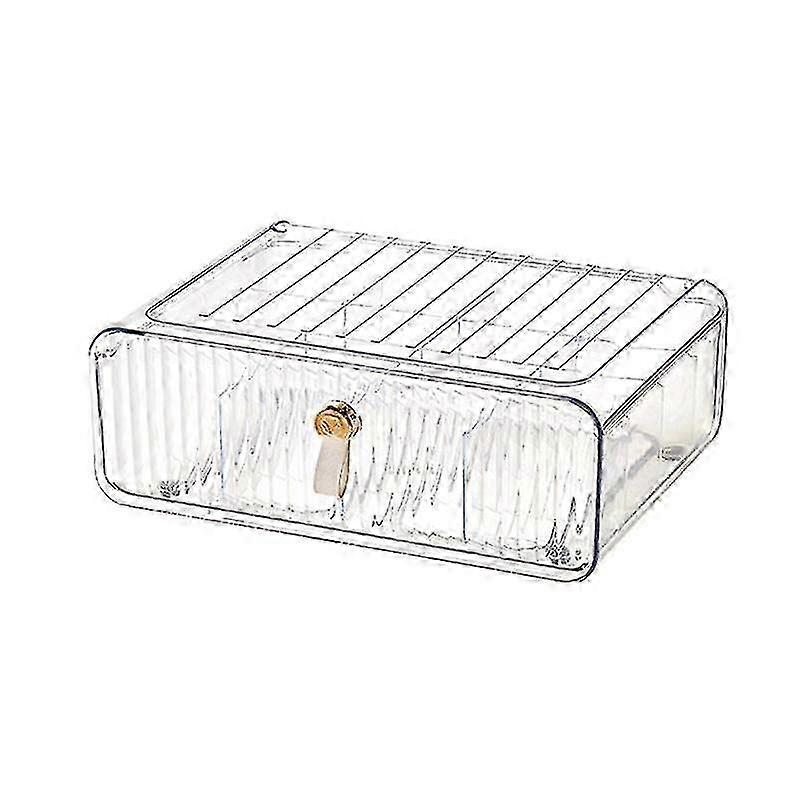 Underwear Drawer Storage Box 16 Cell Clear Stackable Dustproof Multi-functional Panties Bras Baby Cl