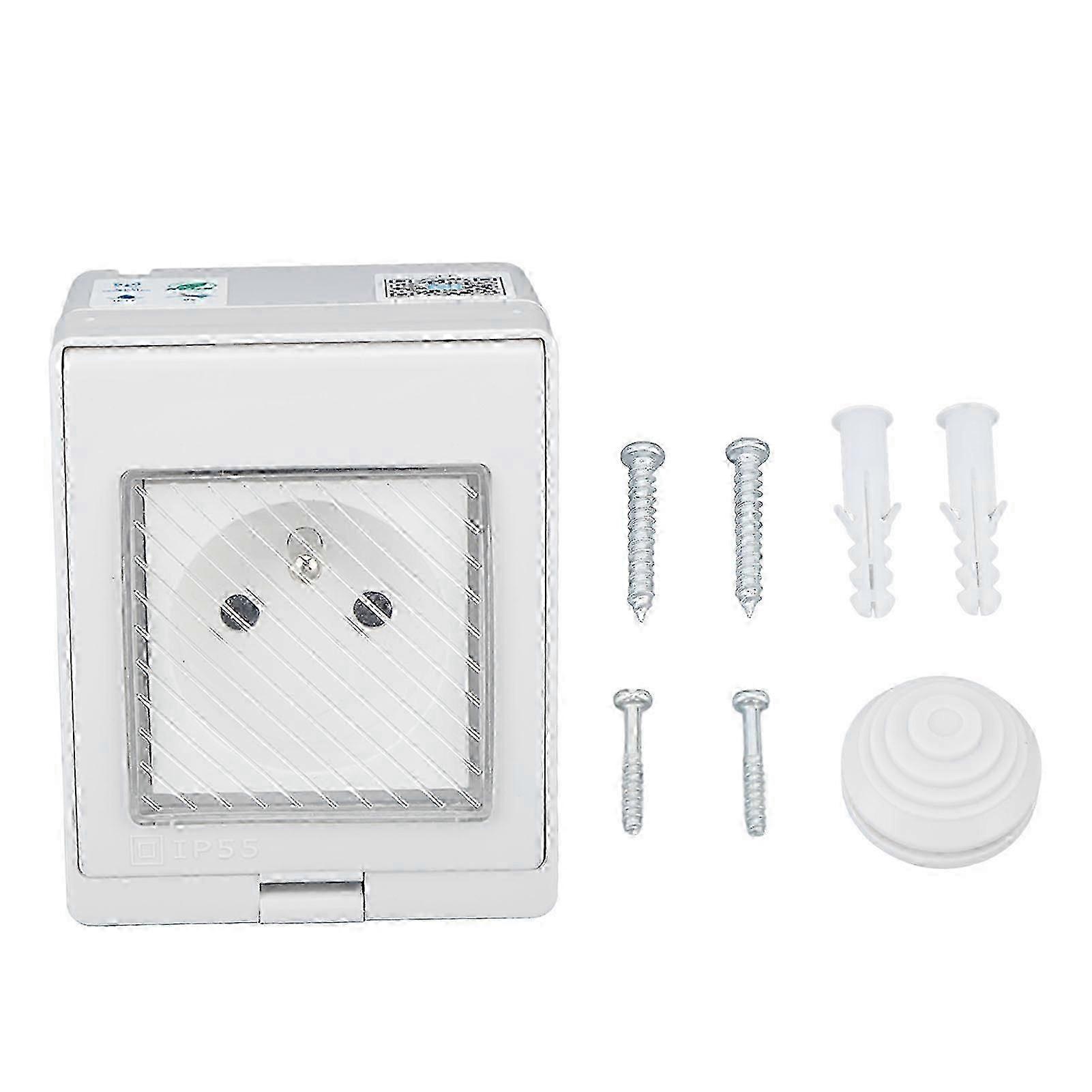 WiFi Smart Socket PC ABS IP55 Waterproof APP Remote Control Power Outlet for Bathroom Outdoor Hwy