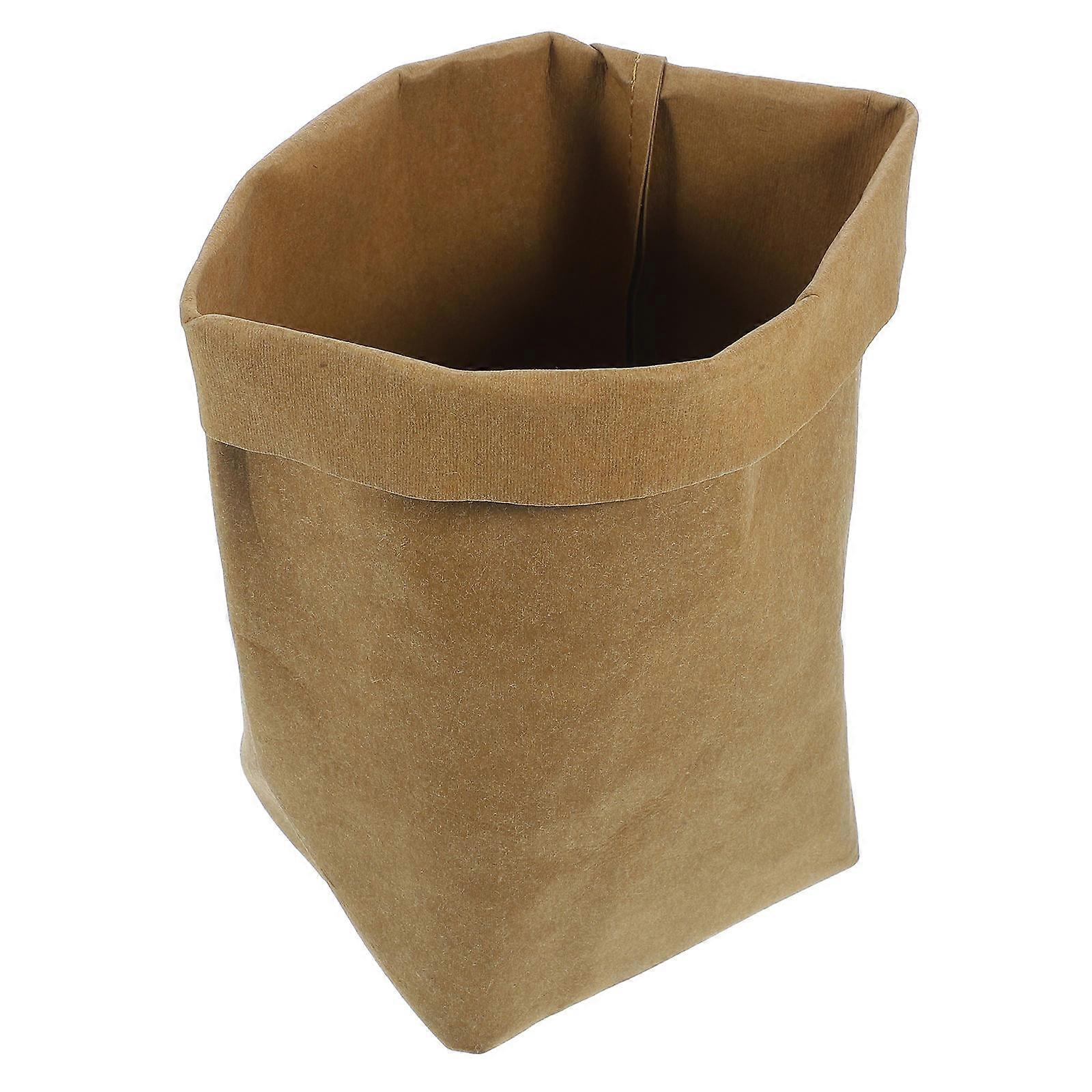 Light Brown Kraft Paper Bags for Storage and Decoration 3Pcs Reusable Container
