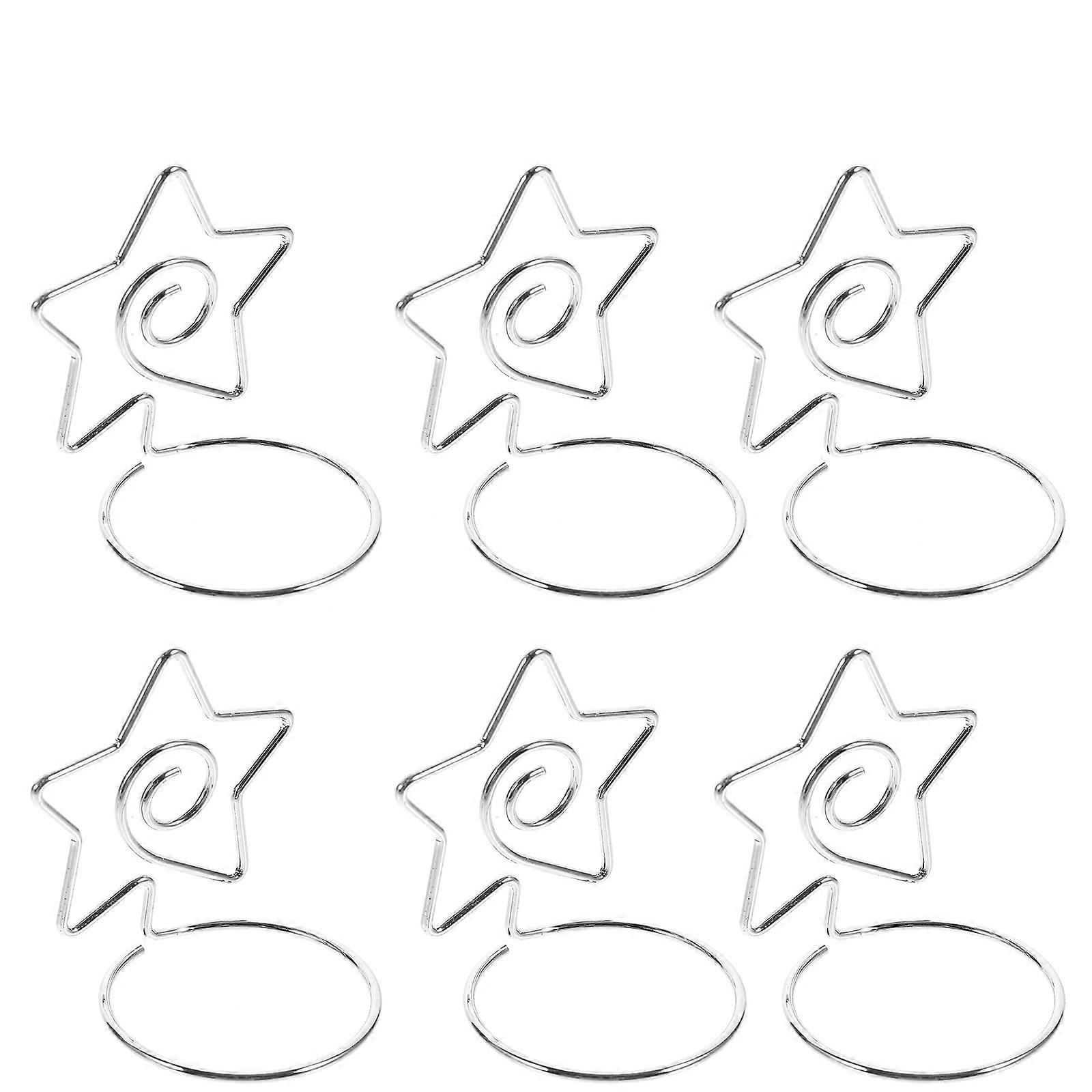 18Pcs Metal Table Number Holders For Office Use 4.2X3.5CM Elegant Design Card Holders Display