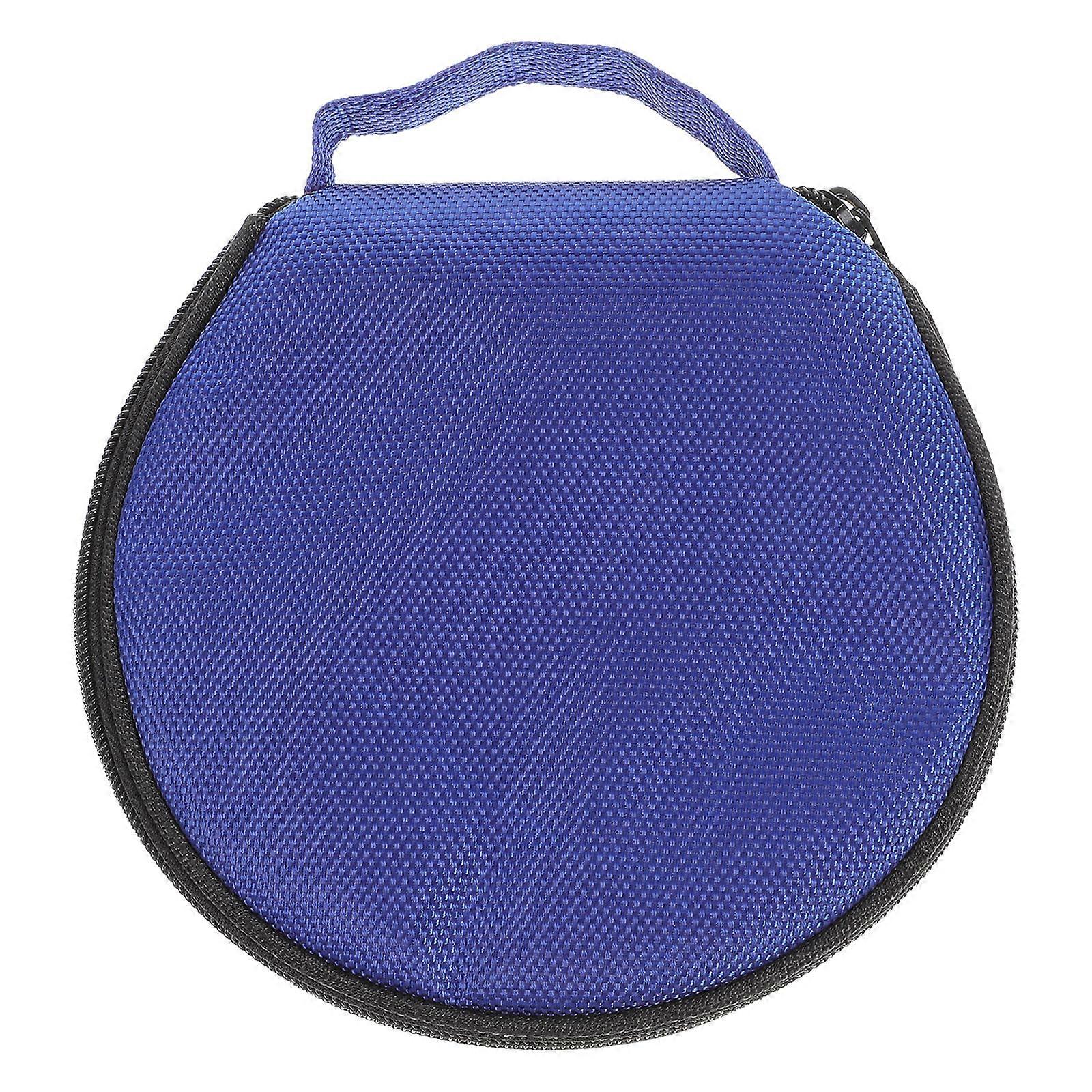 Blue Round Cd Storage Bag Small Cd Case for 20 Capacity Discs 2Pcs