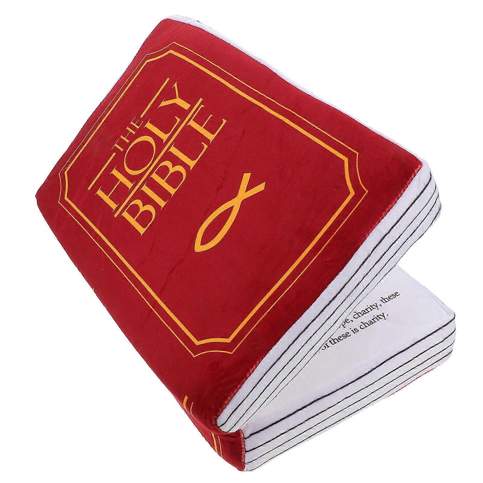 Plush Pillow Book Toy Engaging Toy Dark Red Creative Design 1Set