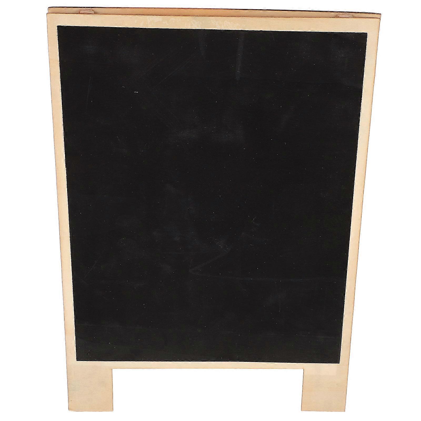 Chalkboard Sign 2Pcs Multi-Function Blackboard for Restaurant Event Decoration Reusable Writing Surface Retro Black