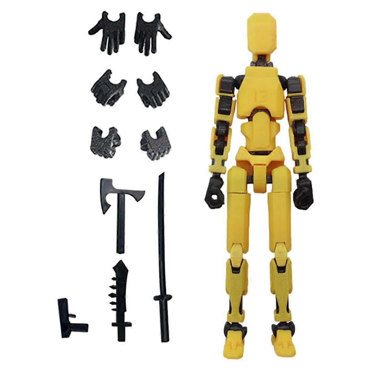 Robot Action Figure, 3D Printed with Full Articulation for Stop Motion Animation
