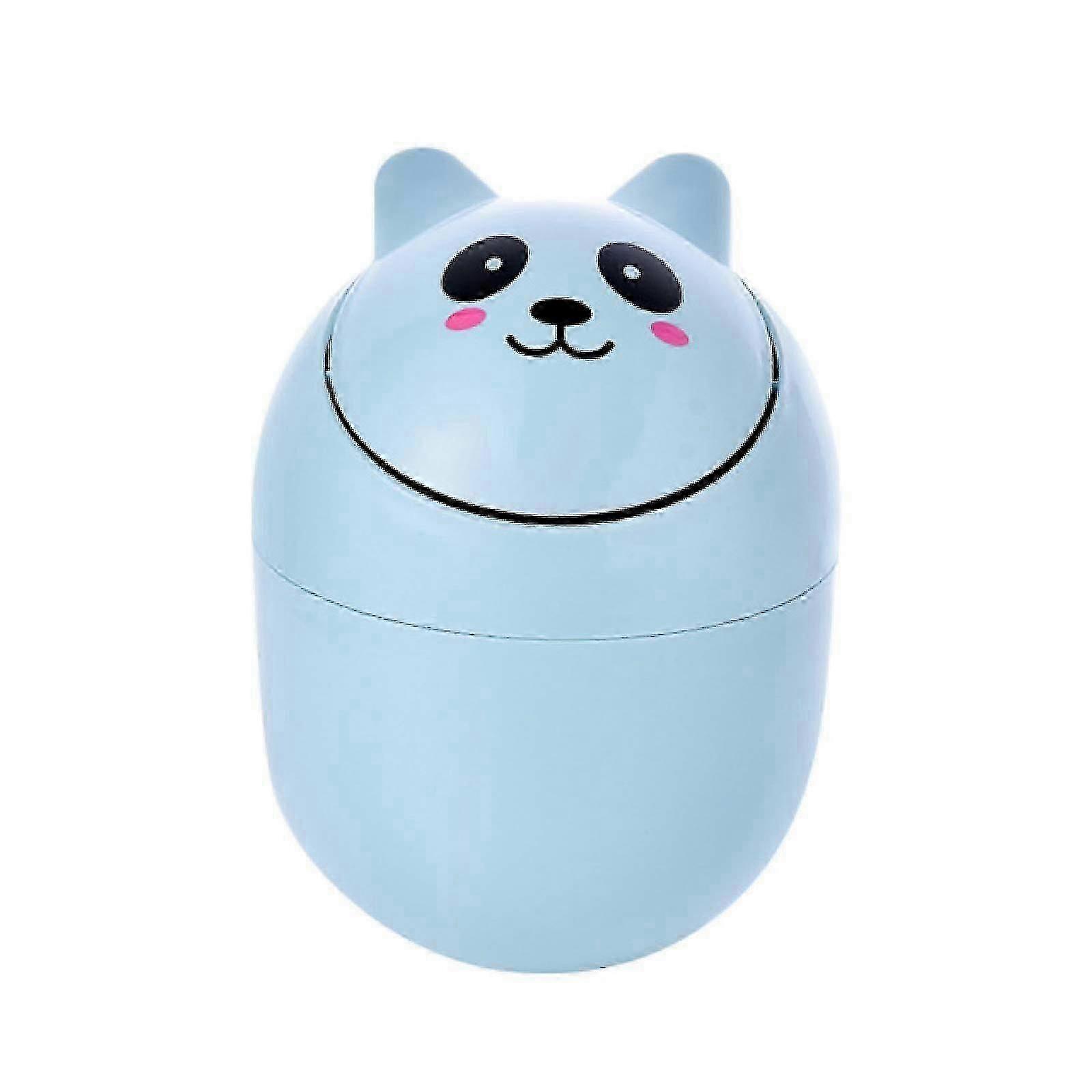 Desktop Trash Can Mini Desktop Trash Can Flip Open Cartoon Detachab...