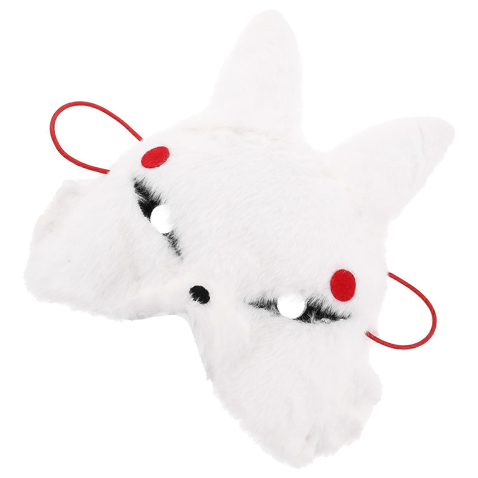 3Pcs White Rabbit Half Mask for Halloween Decorative Party Use