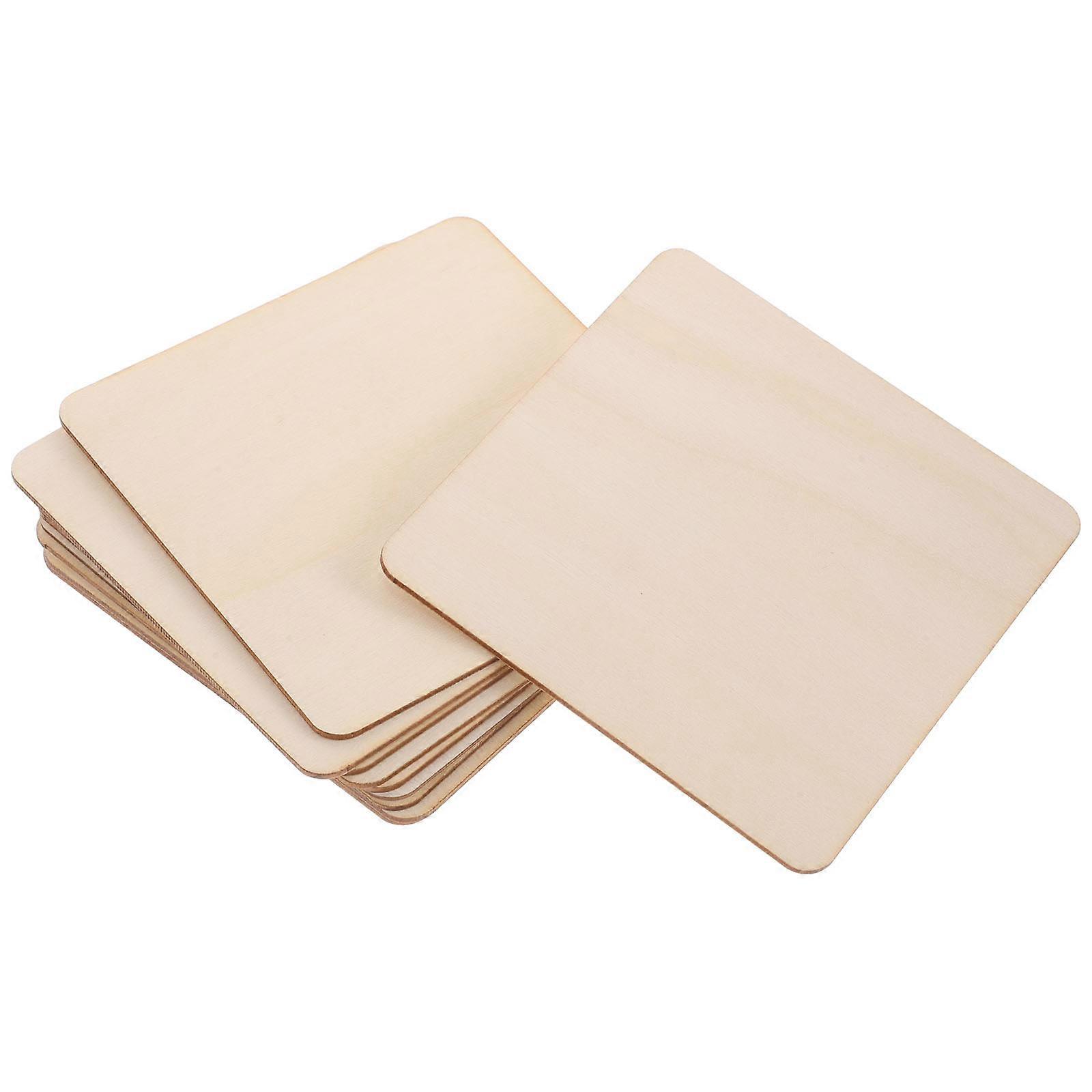 Wood Blocks for Crafts 40Pcs Unfinished Square Wood Pieces for DIY